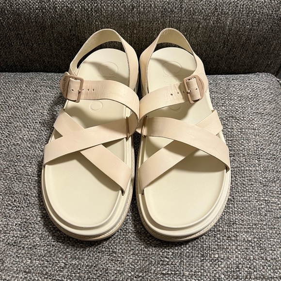 Women's Chaco Townes Leather Sandals Angora (Cream) Size 10  NEW - Picture 2 of 5